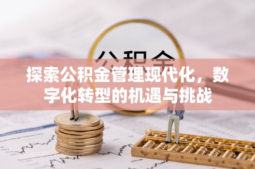 玄武探索公积金管理现代化，数字化转型的机遇与挑战