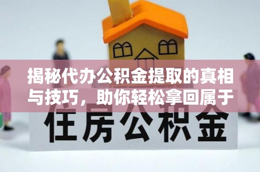 玄武揭秘代办公积金提取的真相与技巧，助你轻松拿回属于你的钱