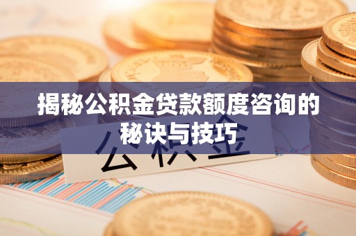 玄武揭秘公积金贷款额度咨询的秘诀与技巧