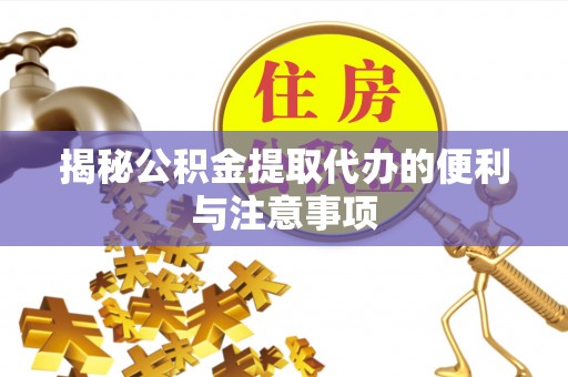 玄武揭秘公积金提取代办的便利与注意事项