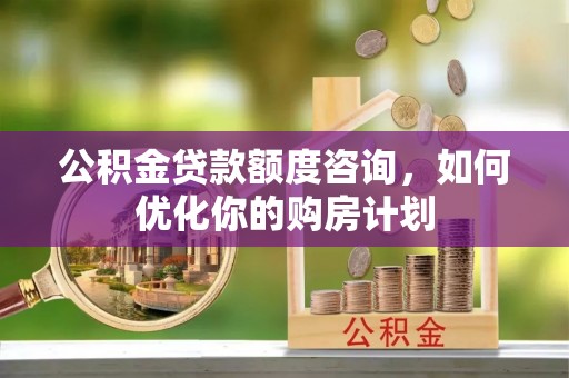玄武公积金贷款额度咨询，如何优化你的购房计划