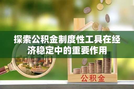 玄武探索公积金制度性工具在经济稳定中的重要作用