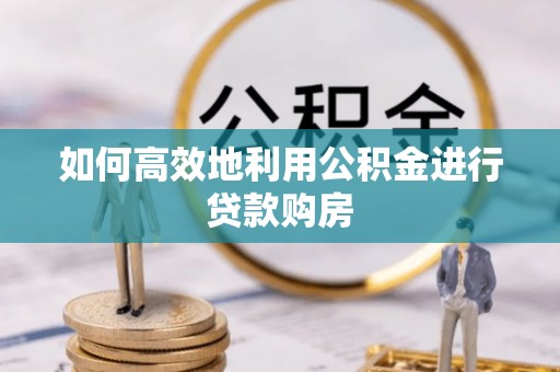 玄武如何高效地利用公积金进行贷款购房